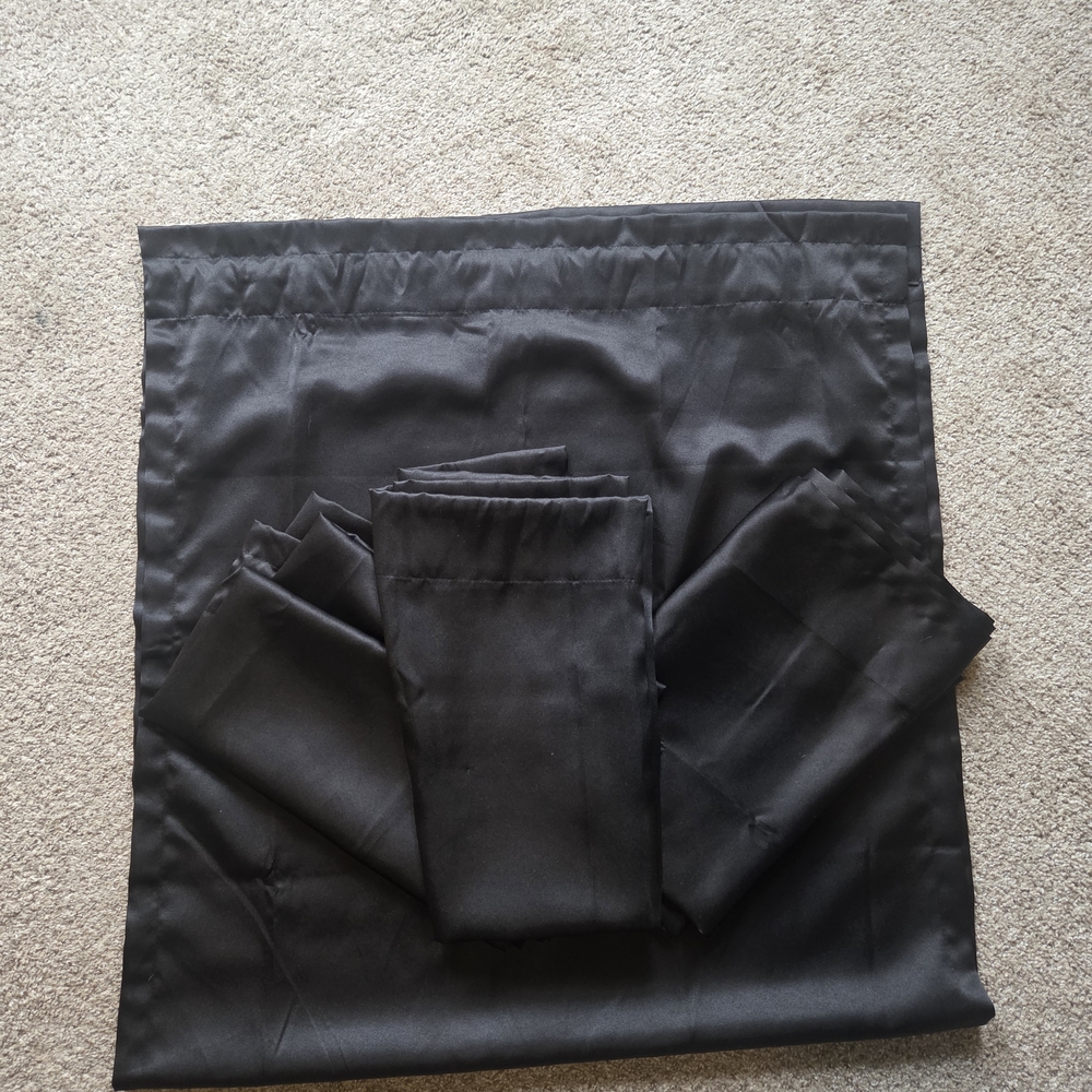 Mainstays Black Woven Solid Polyester Fabric